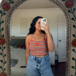 SHEIN Flower Crop Top